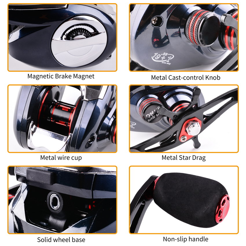 8.0:1 19 + 1BBリール左/右手ロープロファイルラ - Fishing Boat Steering Wheel のレビューと価格