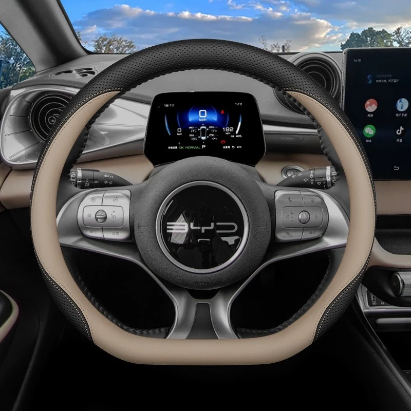 2026年 BYD用 レザーカーステアリングホイールカバー  - Fishing Boat Steering Wheel のレビューと価格